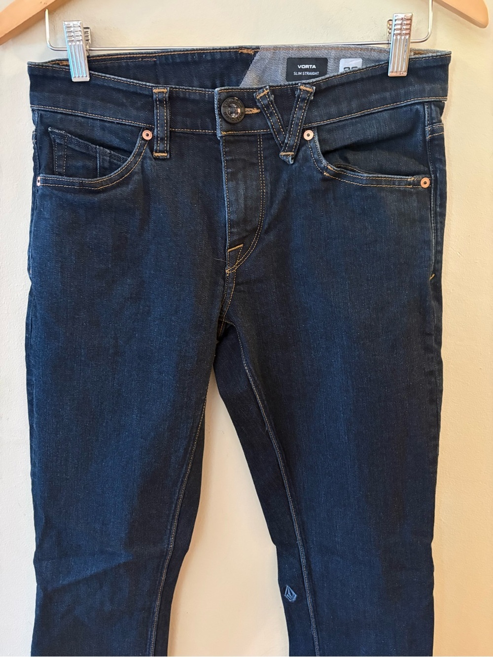 Volcom Vorta Slim Straight Dark Wash Denim Men’s Jeans Sz 28